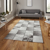Craft 23495 Marble Effect Rug in Silver