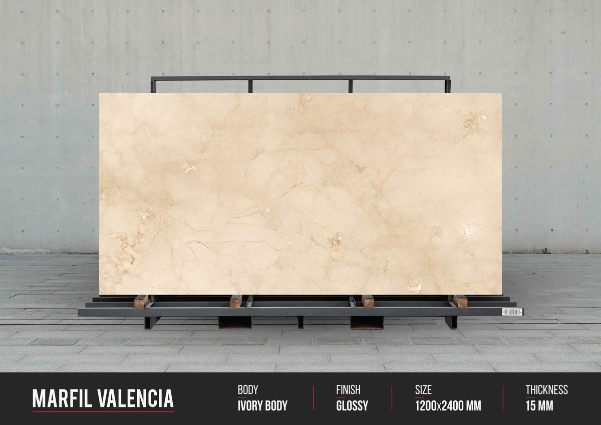 Marfil Valencia (15mm) Large Format Ceramic Slab