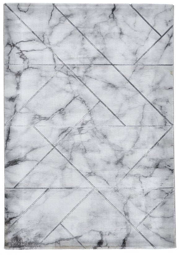 Craft 23299 Marble Effect Rug in Silver