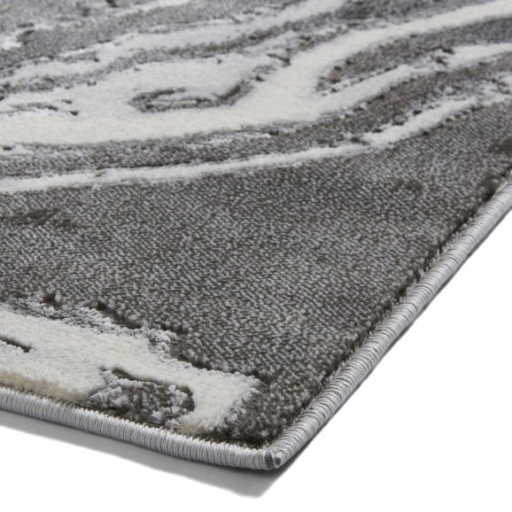 Apollo GR584 Modern Abstract Distressed Rugs in Grey