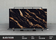 Black Fusion (15mm) Large Format Ceramic Slab