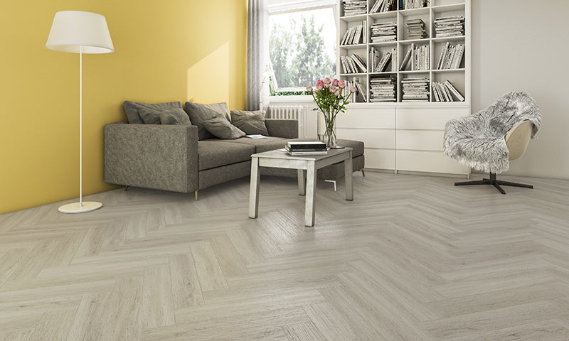 LONGEVITY SPC HERRINGBONE CW945 LIGHT GREY £ 26.99 SQ M